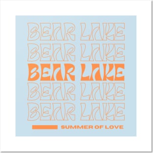 Bear Lake Utah Summer of Love Retro Vibe Posters and Art